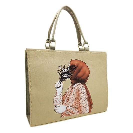 Anoor Tote Bag-Soft Beige