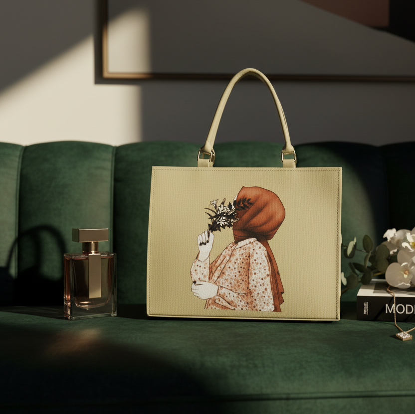 Anoor Tote Bag-Soft Beige