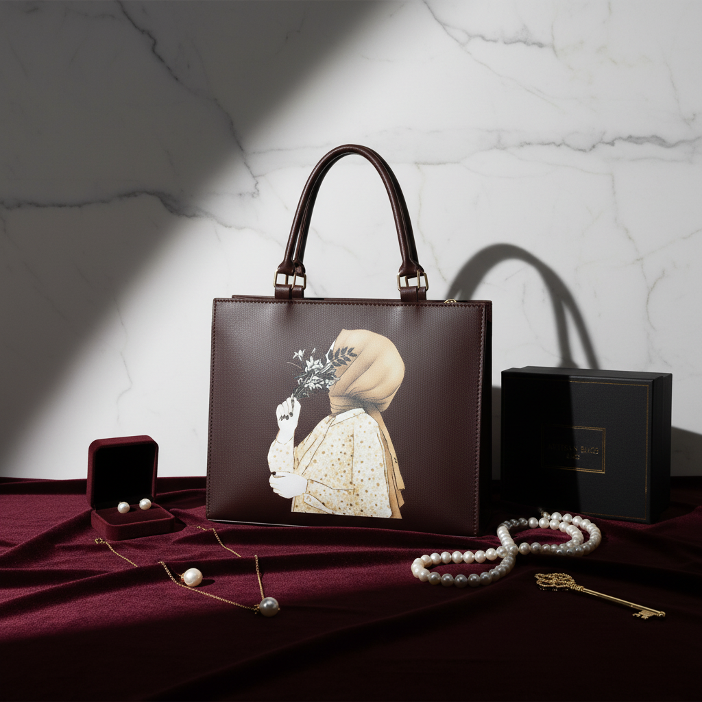 Anoor Tote Bag-Chocolate Brown