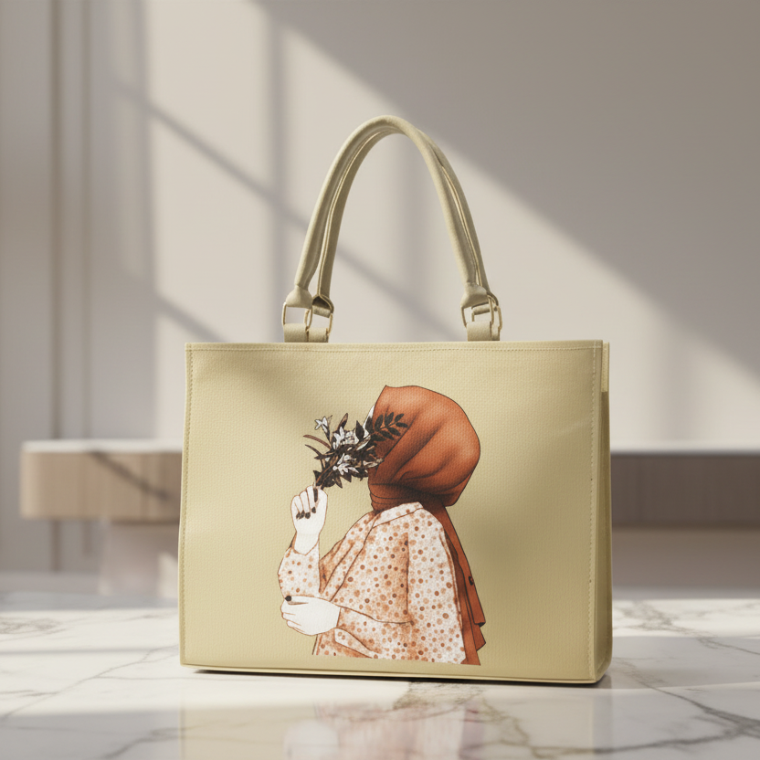 Anoor Tote Bag-Soft Beige