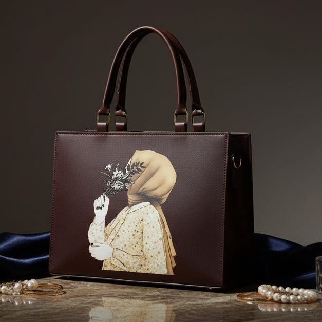 Anoor Tote Bag-Chocolate Brown