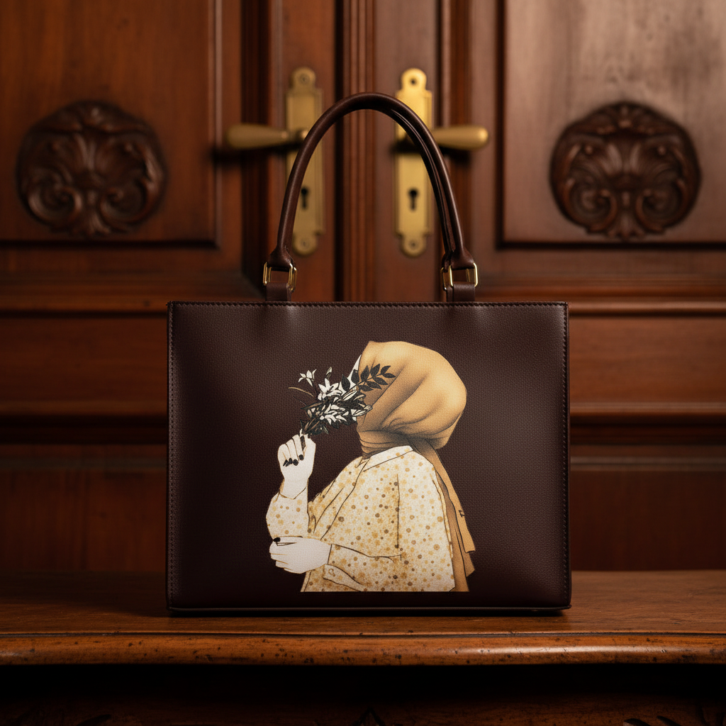 Anoor Tote Bag-Chocolate Brown