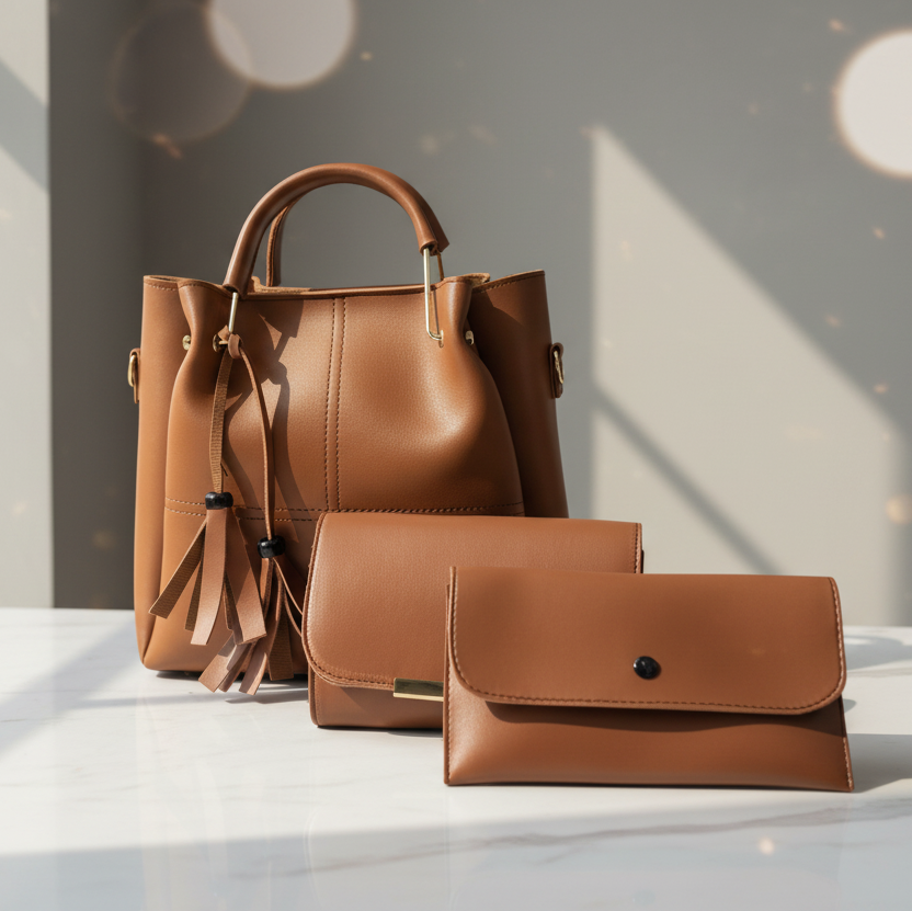 Charm 3 Piece-Camel Brown