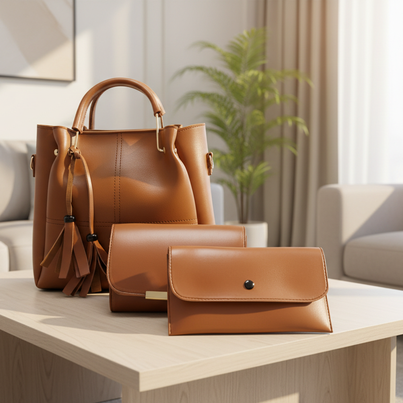 Charm 3 Piece-Camel Brown