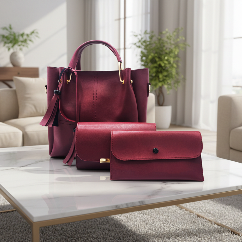 Charm 3 Piece-Red Wine