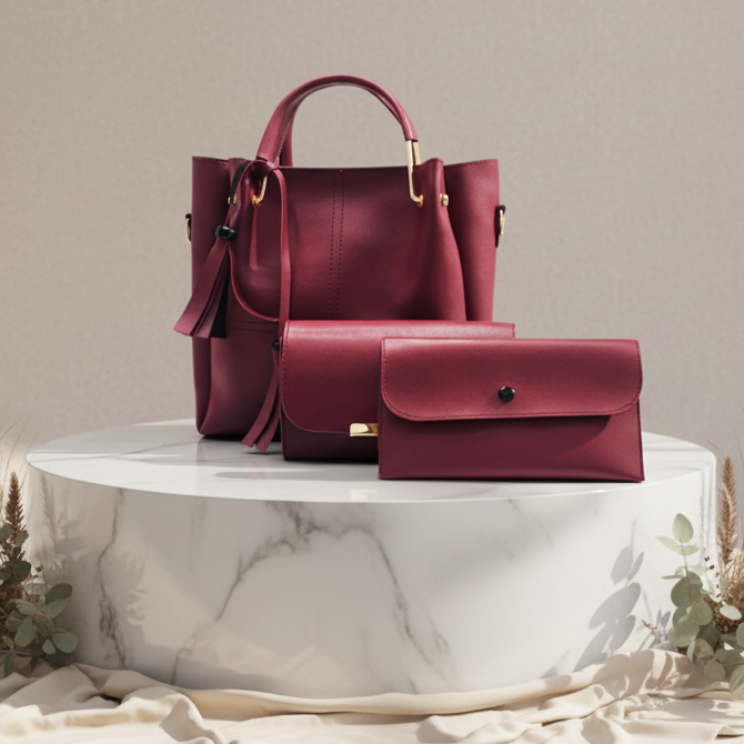 Charm 3 Piece-Red Wine