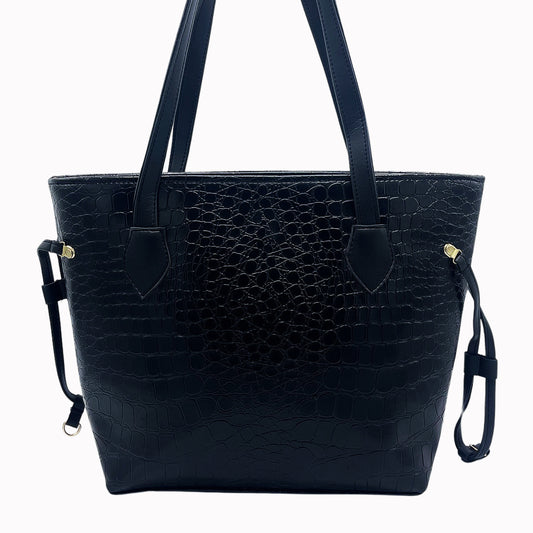 Croco Tote-Black