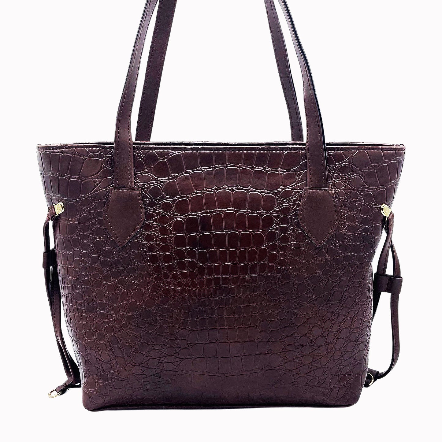 Croco Tote-Red Wine