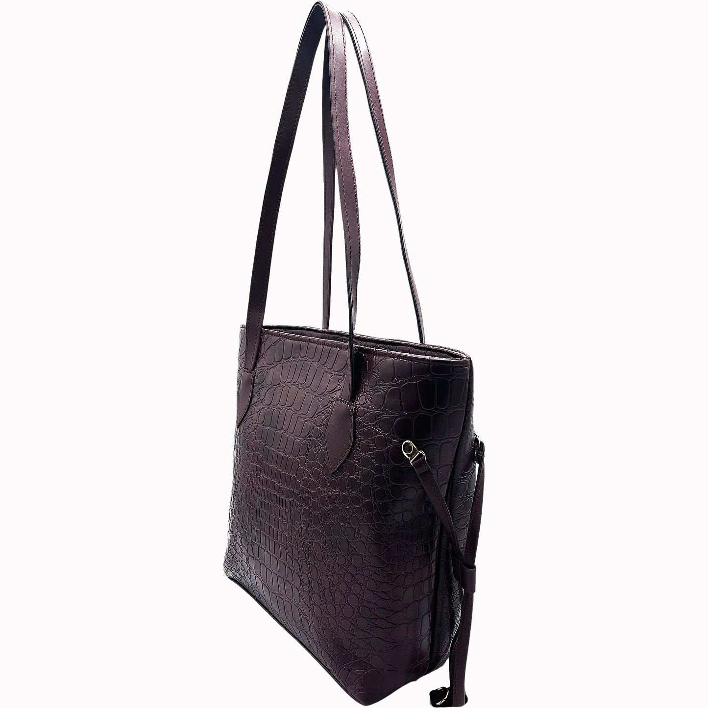 Croco Tote-Red Wine