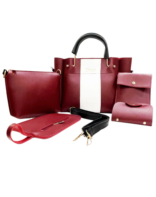 Diara Luxe 5 Pc-Red Wine