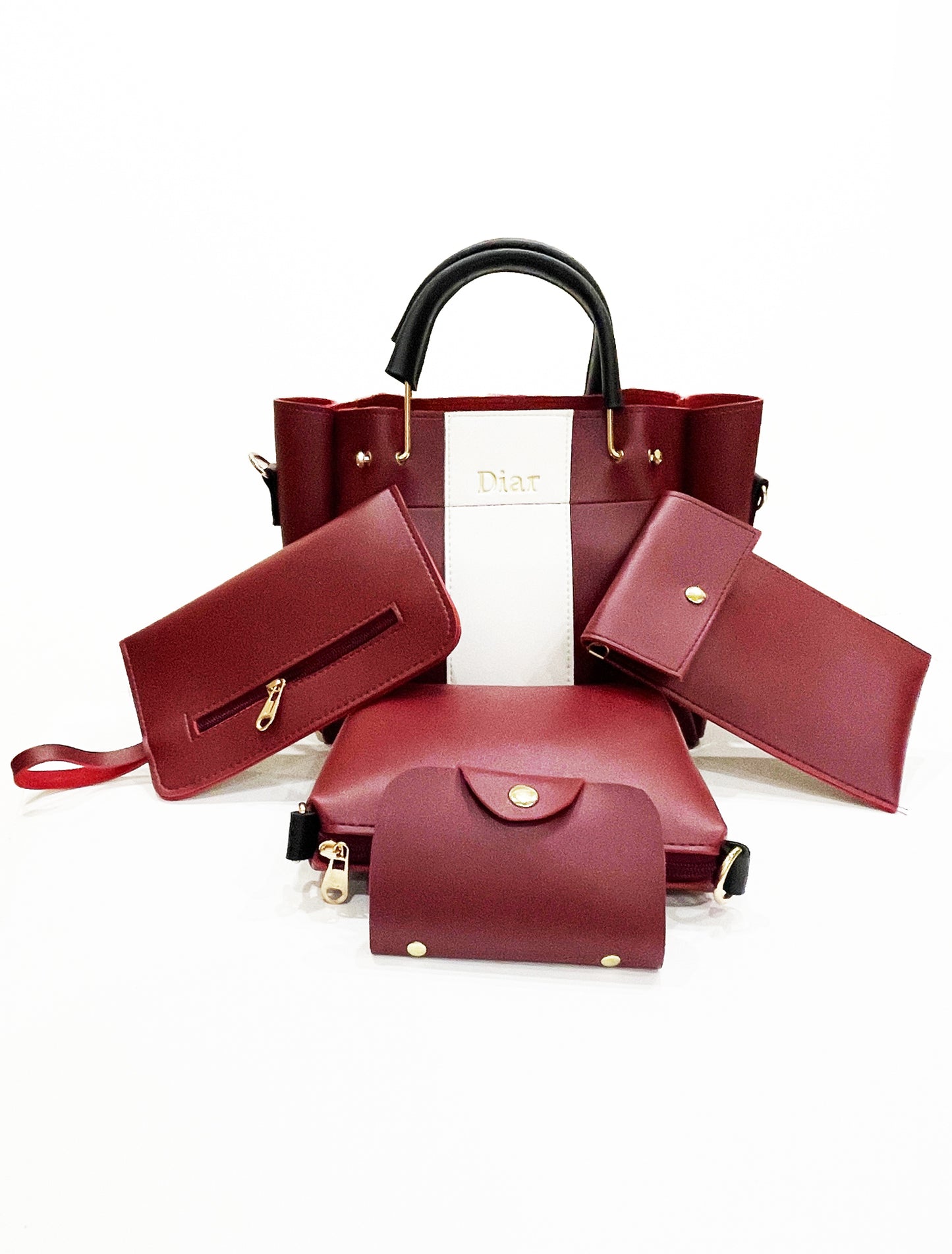 Diara Luxe 5 Pc-Red Wine