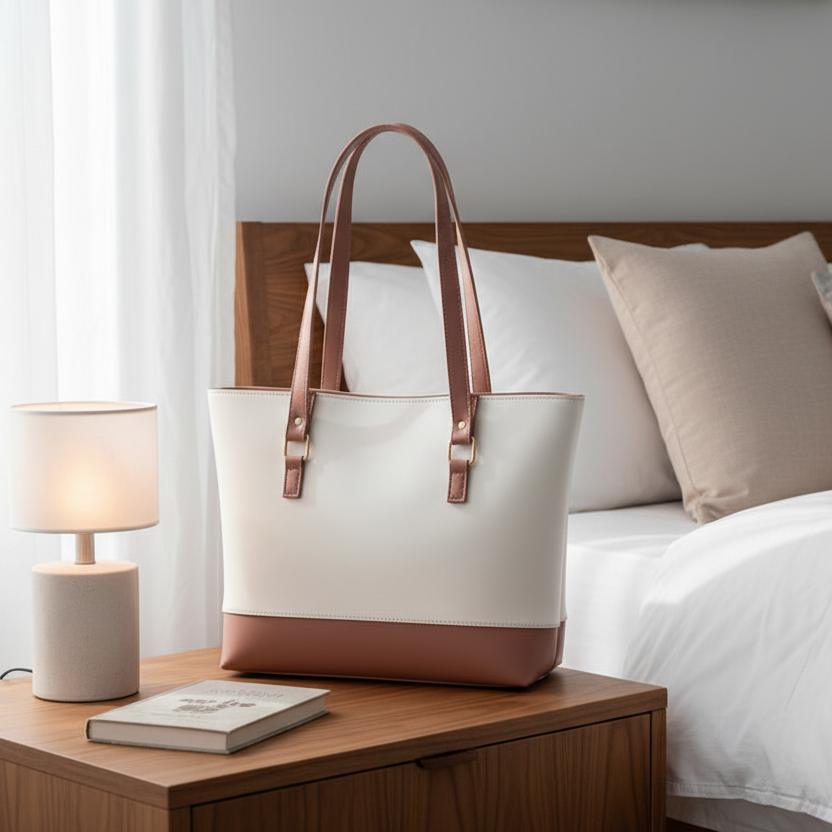 Diva Tote XL 3 Piece-Pink & White