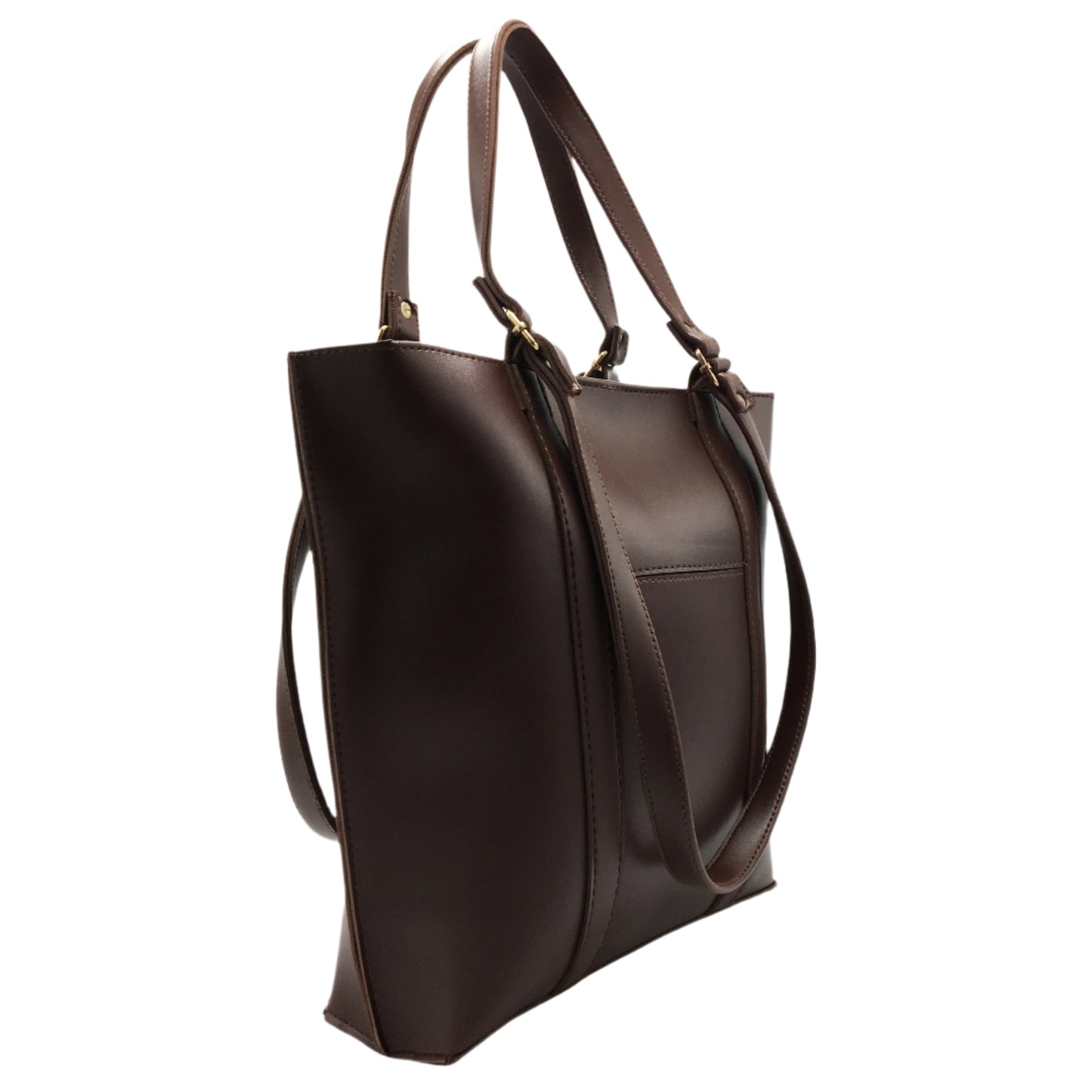 Enigma Double-Handle Tote-Chocolate Brown