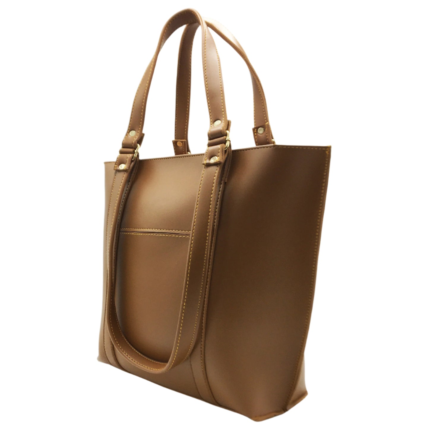 Enigma Double-Handle Tote-Camel Brown