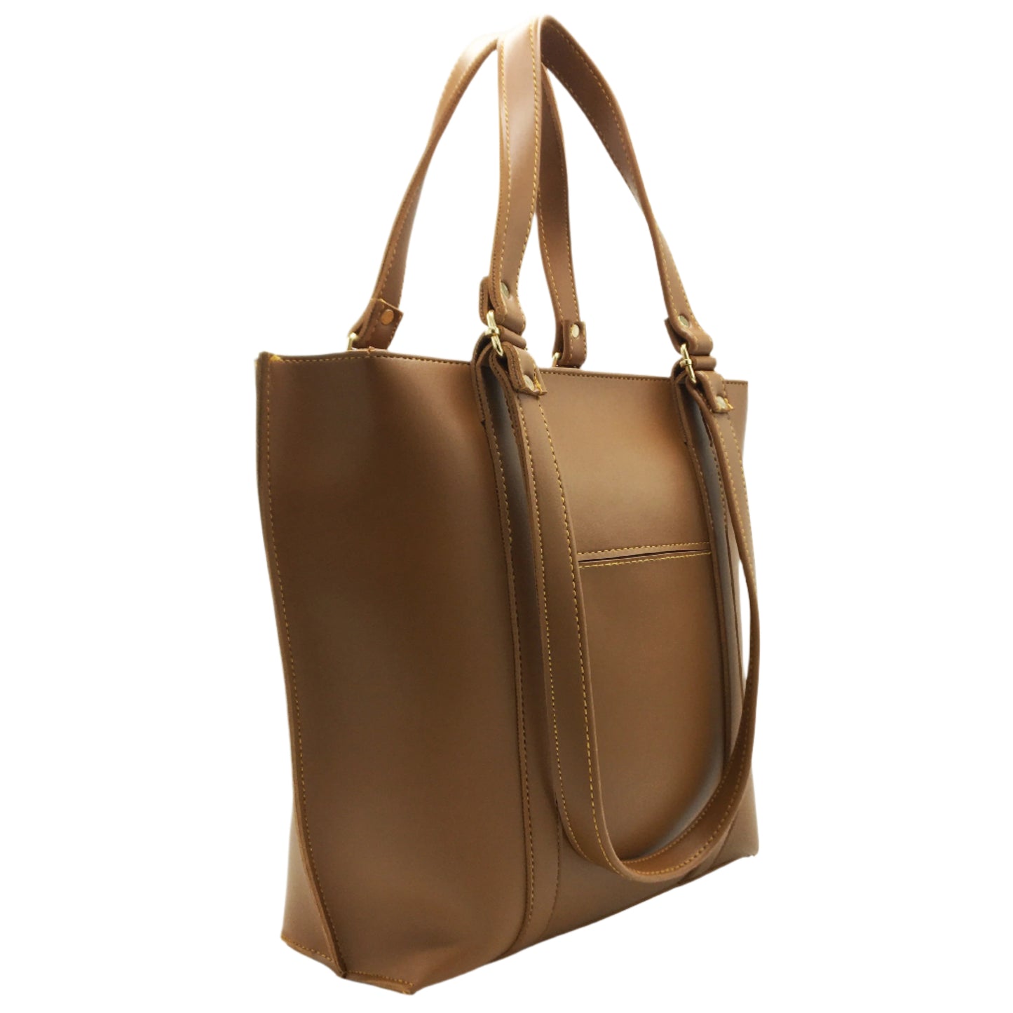 Enigma Double-Handle Tote-Camel Brown