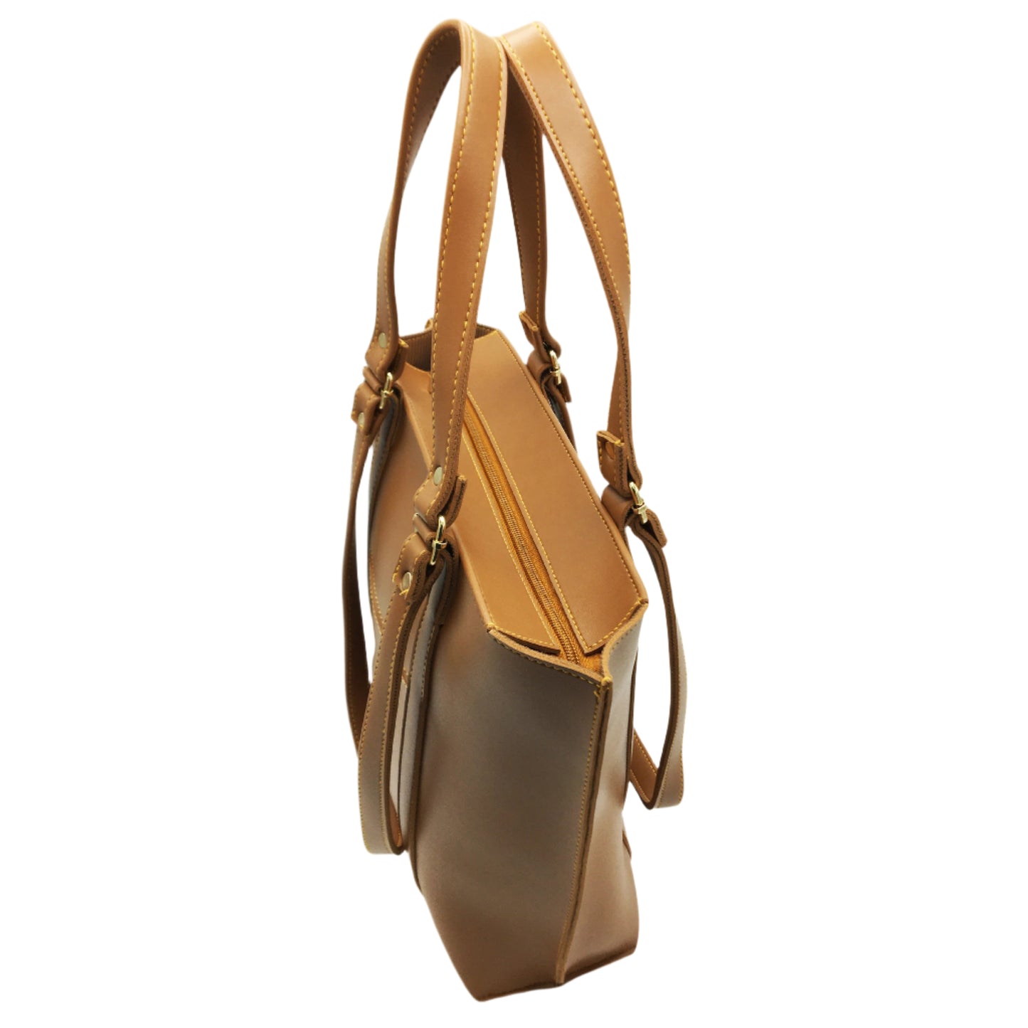 Enigma Double-Handle Tote-Camel Brown