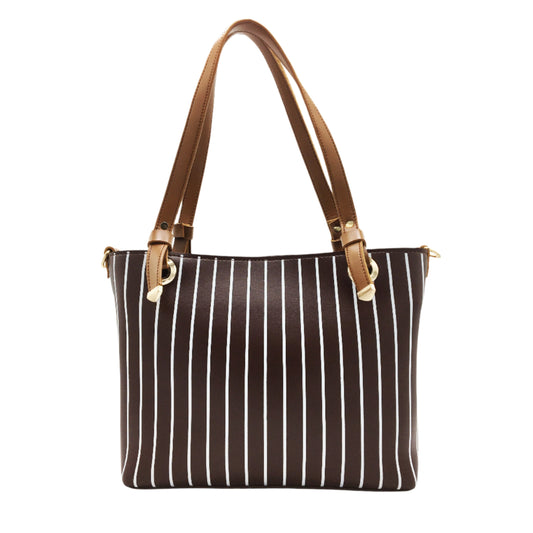 Line Tote-Chocolate Brown