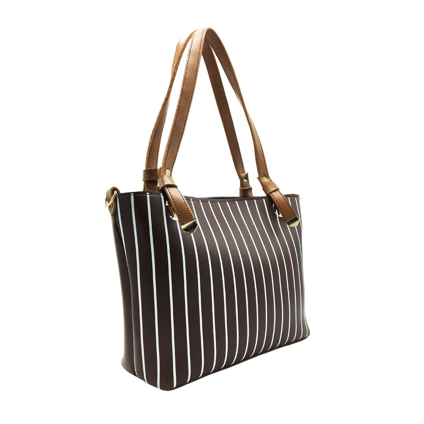 Line Tote-Chocolate Brown