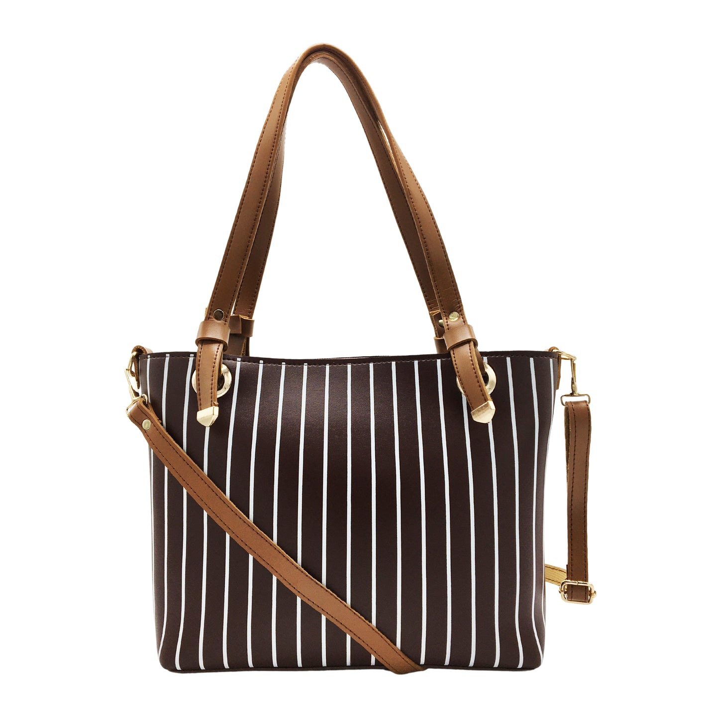 Line Tote-Chocolate Brown