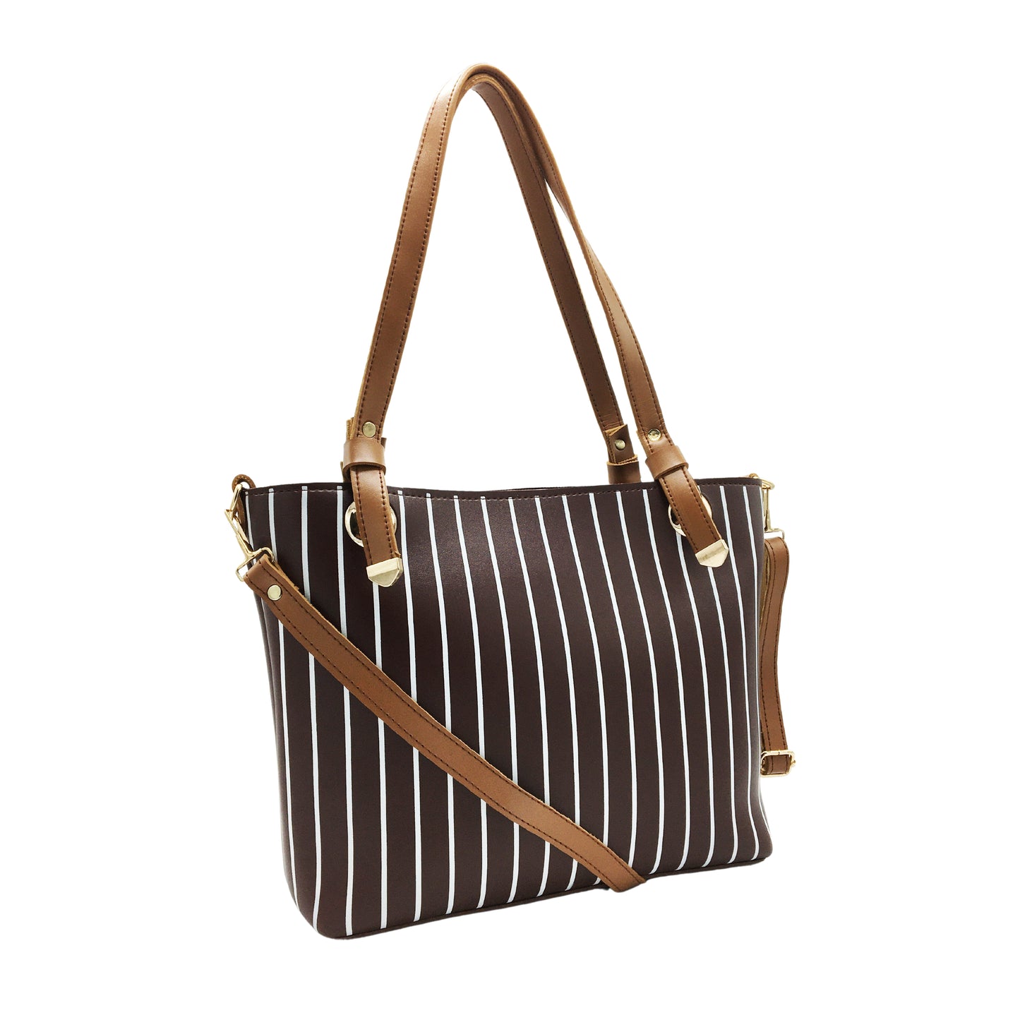 Line Tote-Chocolate Brown