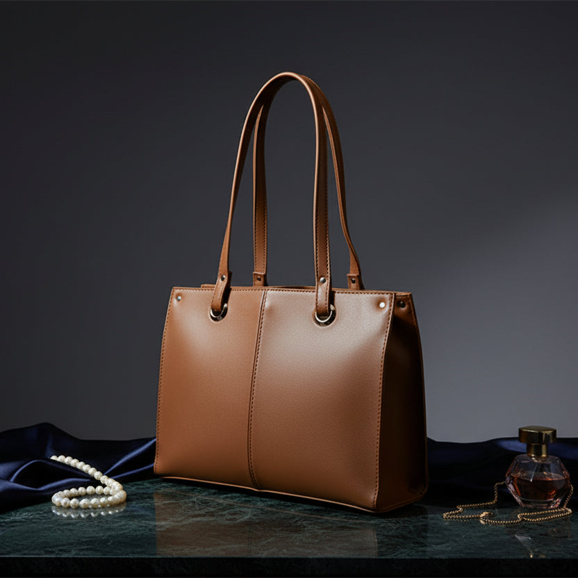 Vogue Tote-Camel Brown