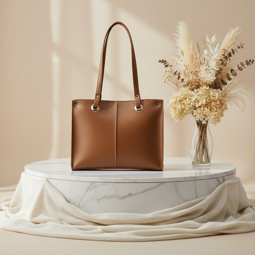 Vogue Tote-Camel Brown