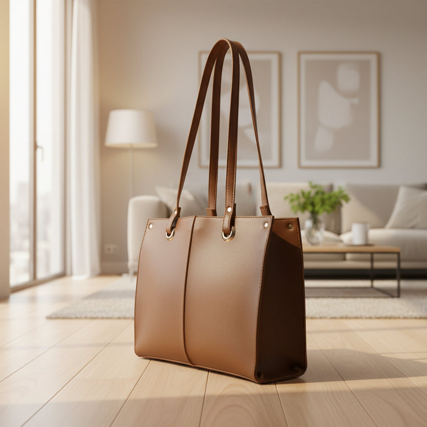 Vogue Tote-Camel Brown