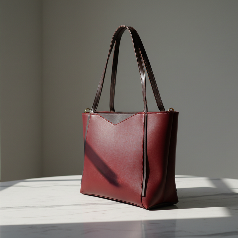 Contour Tote-Red Wine