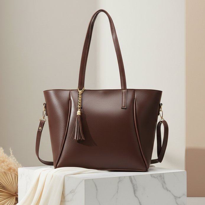 Imperial Tote-Chocolate Brown