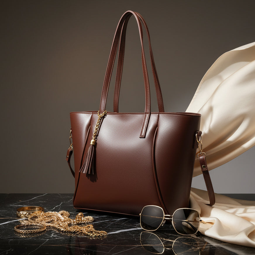 Imperial Tote-Chocolate Brown