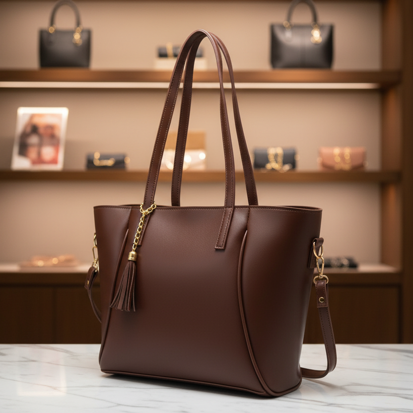 Imperial Tote-Chocolate Brown
