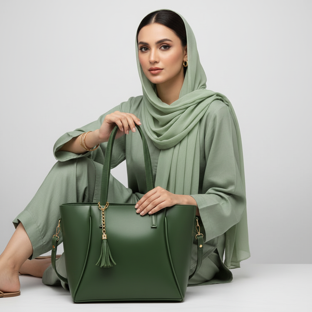 Imperial Tote-Kale Green