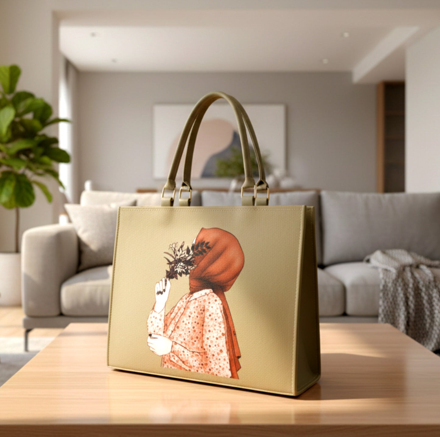 Anoor Tote Bag-Soft Beige